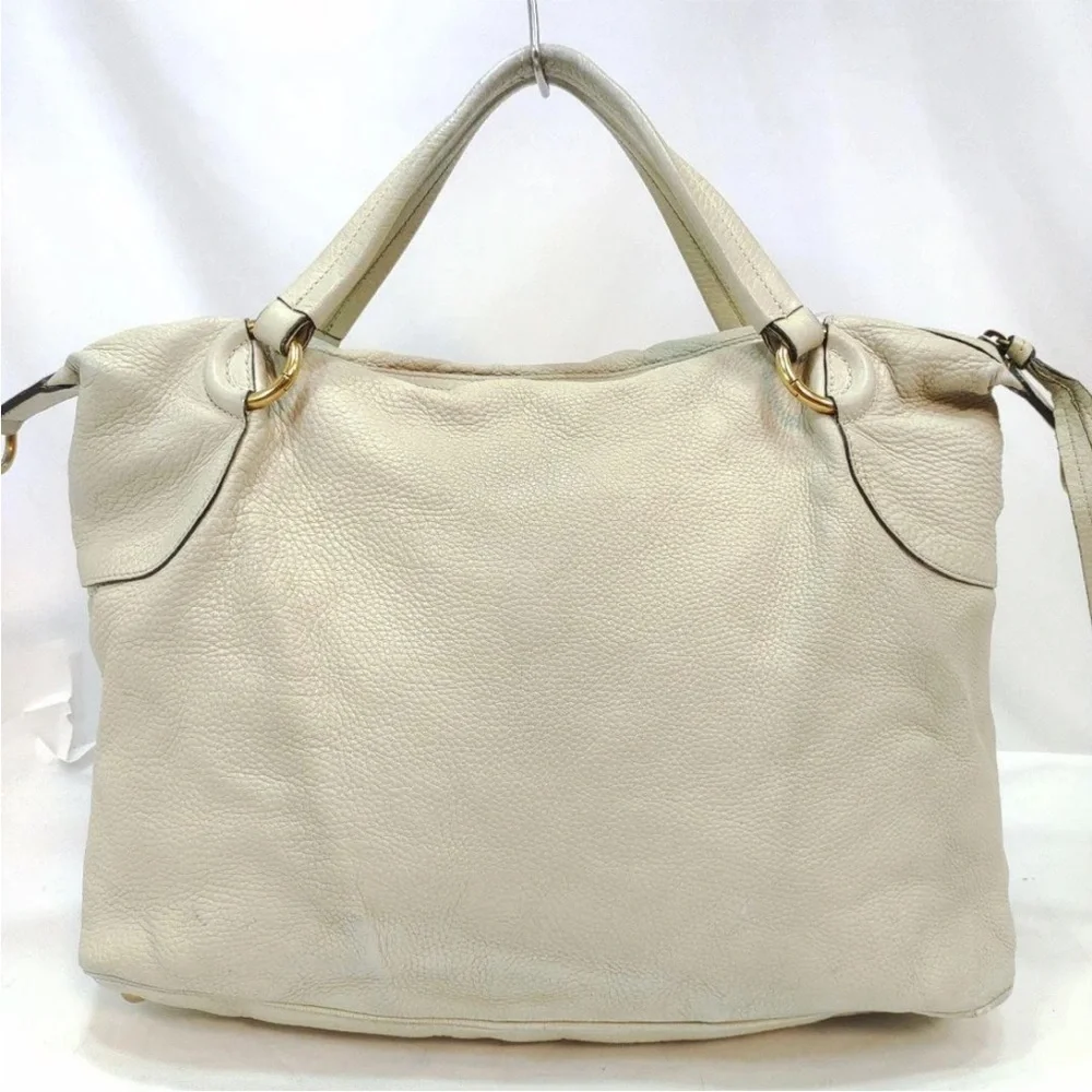Gucci Cream Leather Shoulder Bag - Picture 2 of 11
